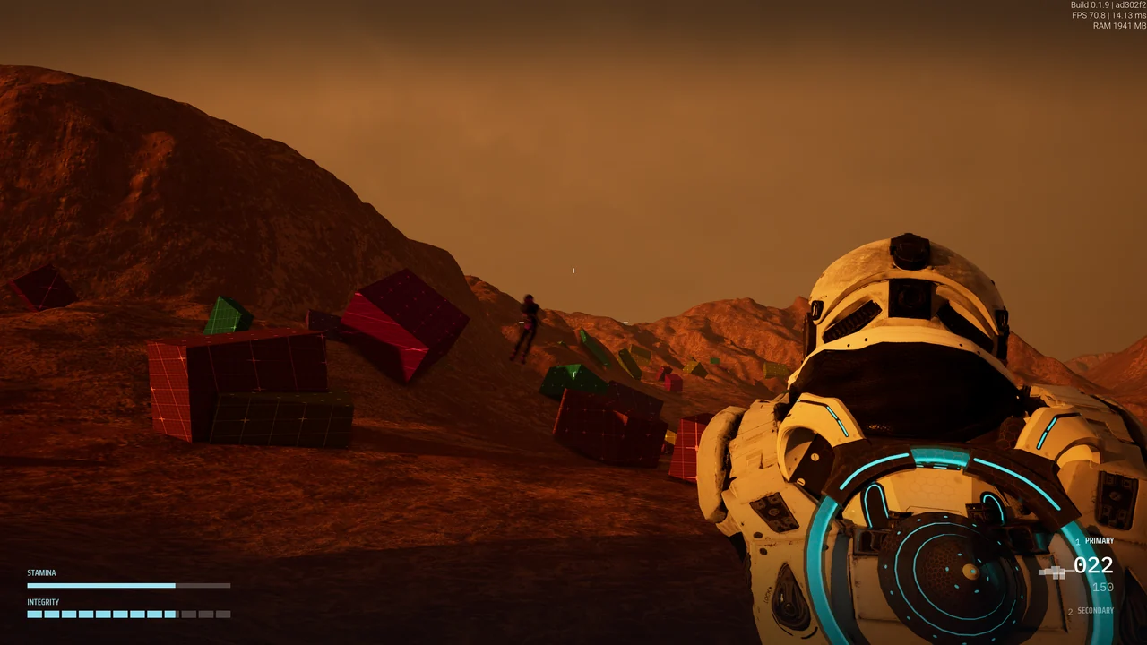 First-person VoidRunners encounter among crystalline salvage